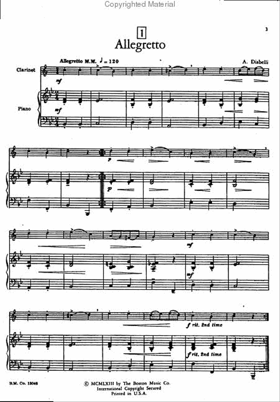 Famous Clarinet Favorites Clarinet Solo scores gallery preview page 2