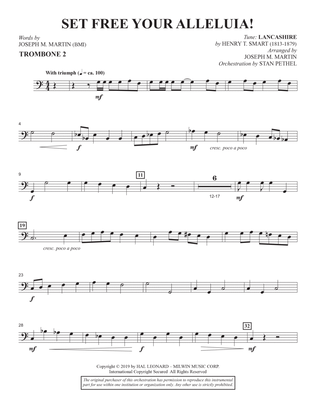 Book cover for Set Free Your Alleluia! - Trombone 2