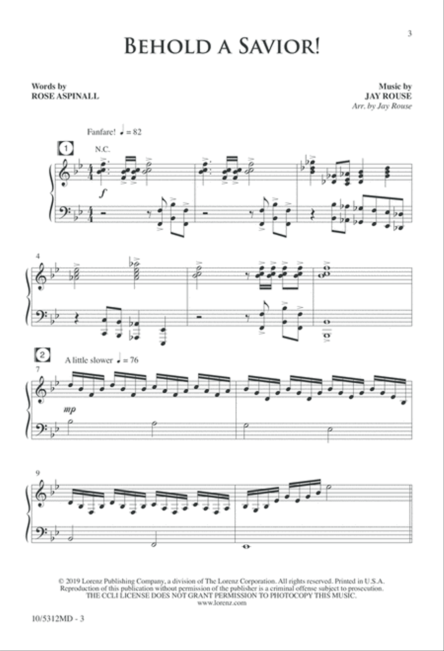 Behold a Savior! Behold a Savior! 4-Part scores gallery preview page 3