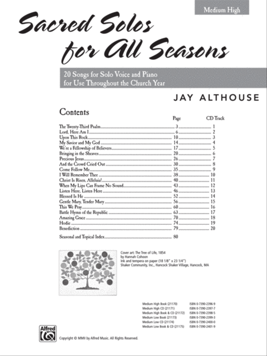 Sacred Solos for All Seasons image number null