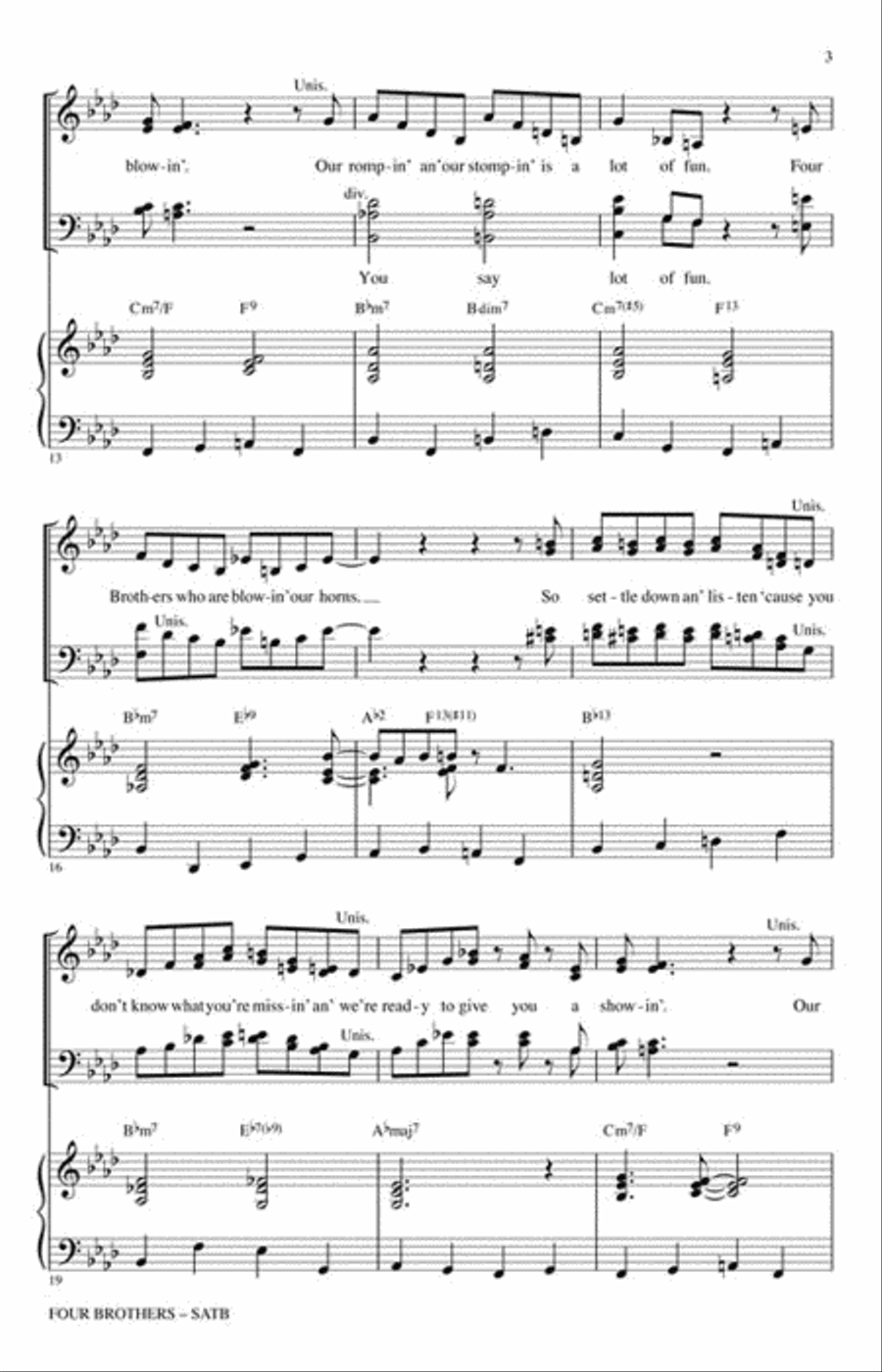 Four Brothers 4-Part scores gallery preview page 3