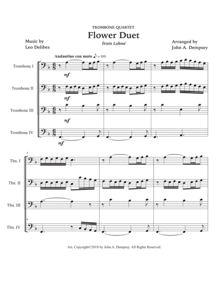 Flower Duet (Trombone Quartet) image number null