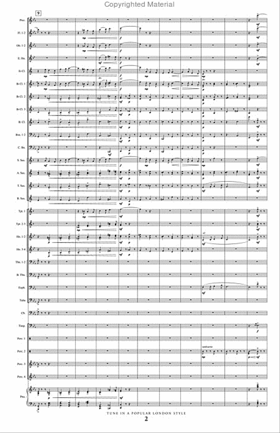 Tune in a Popular London Style Concert Band scores gallery preview page 3