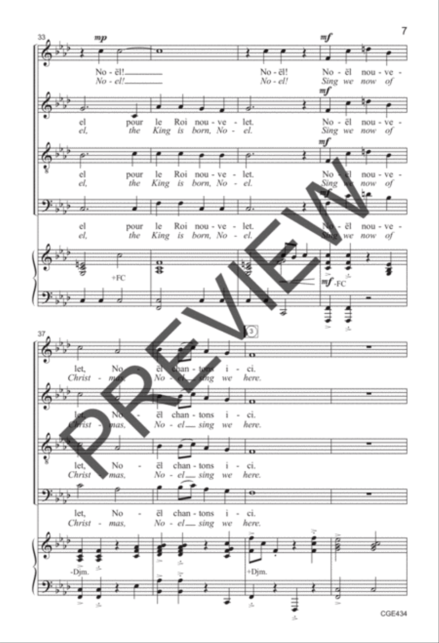 Chantons Noel (SATB) Chantons Noel (SATB) 4-Part scores gallery preview page 6