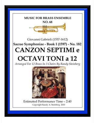 Canzon Septimi e Octavi Toni a 12 - No. 182