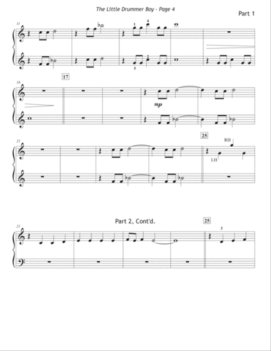 The Little Drummer Boy Piano Trio scores gallery preview page 5