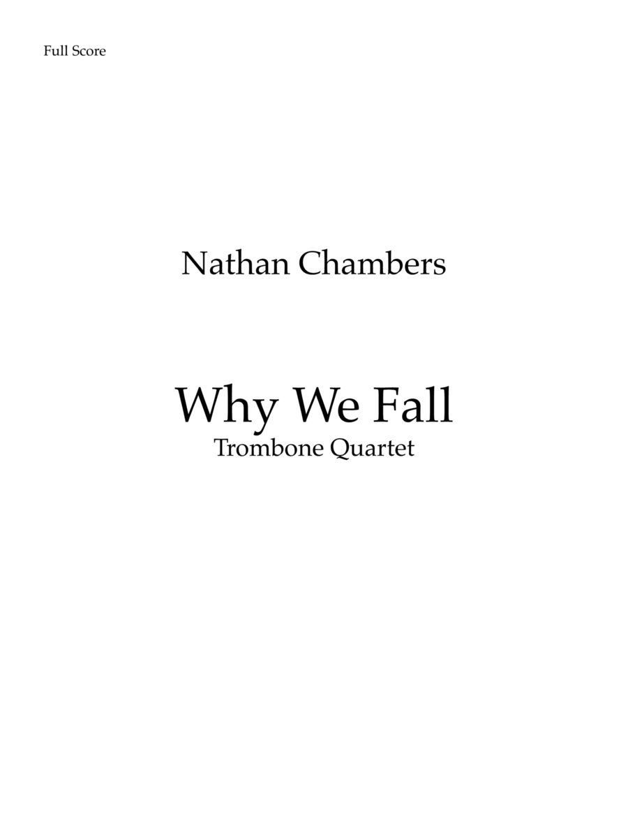 Why We Fall Brass Quartet scores gallery preview page 1