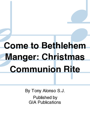 Book cover for Come to Bethlehem Manger