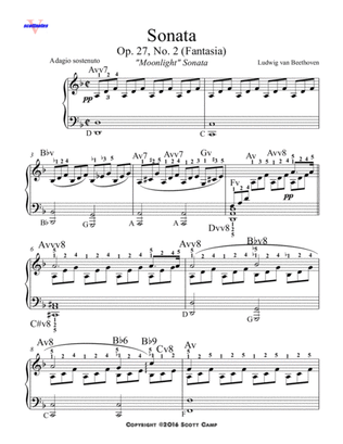 Book cover for "Moonlight" Sonata, Op. 27, No. 2: Movement I Adagio Sostenuto (Ultimate Edition for Adult Piano St