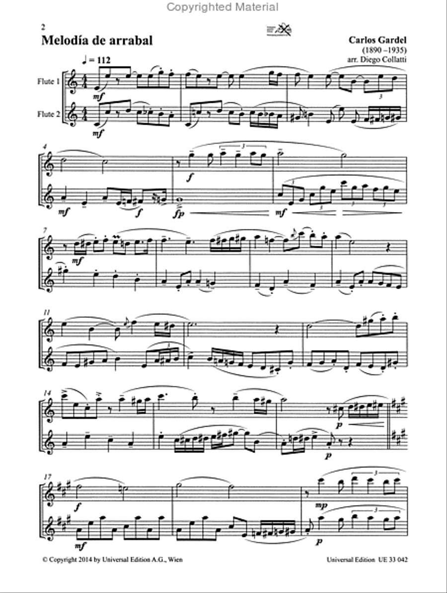 Tango Flute Duets Flute Duet scores gallery preview page 2