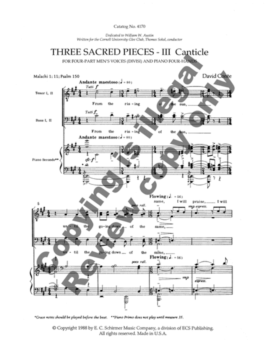 Three Sacred Pieces: 3. Canticle image number null