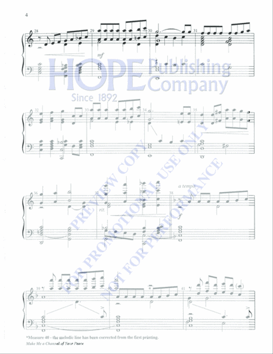 Make Me a Channel of Your Peace 5-Octaves scores gallery preview page 4