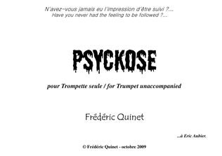 Book cover for Psyckose for trumpet unaccompanied