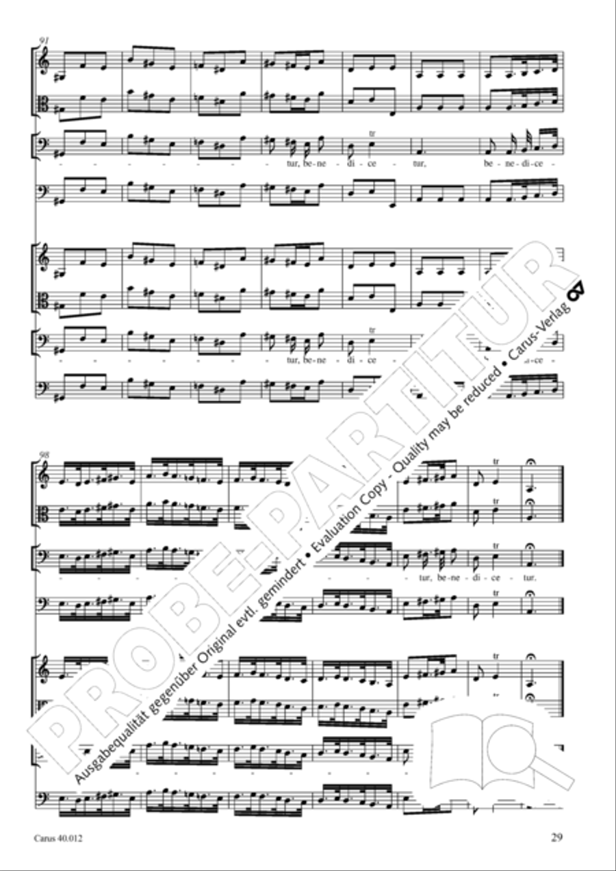 Beatus vir (How blest is he) Psalm 111 4-Part scores gallery preview page 30