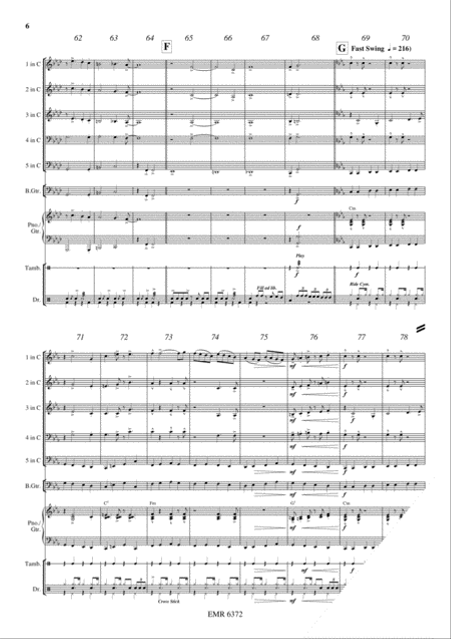King's Blues March Brass Band scores gallery preview page 7