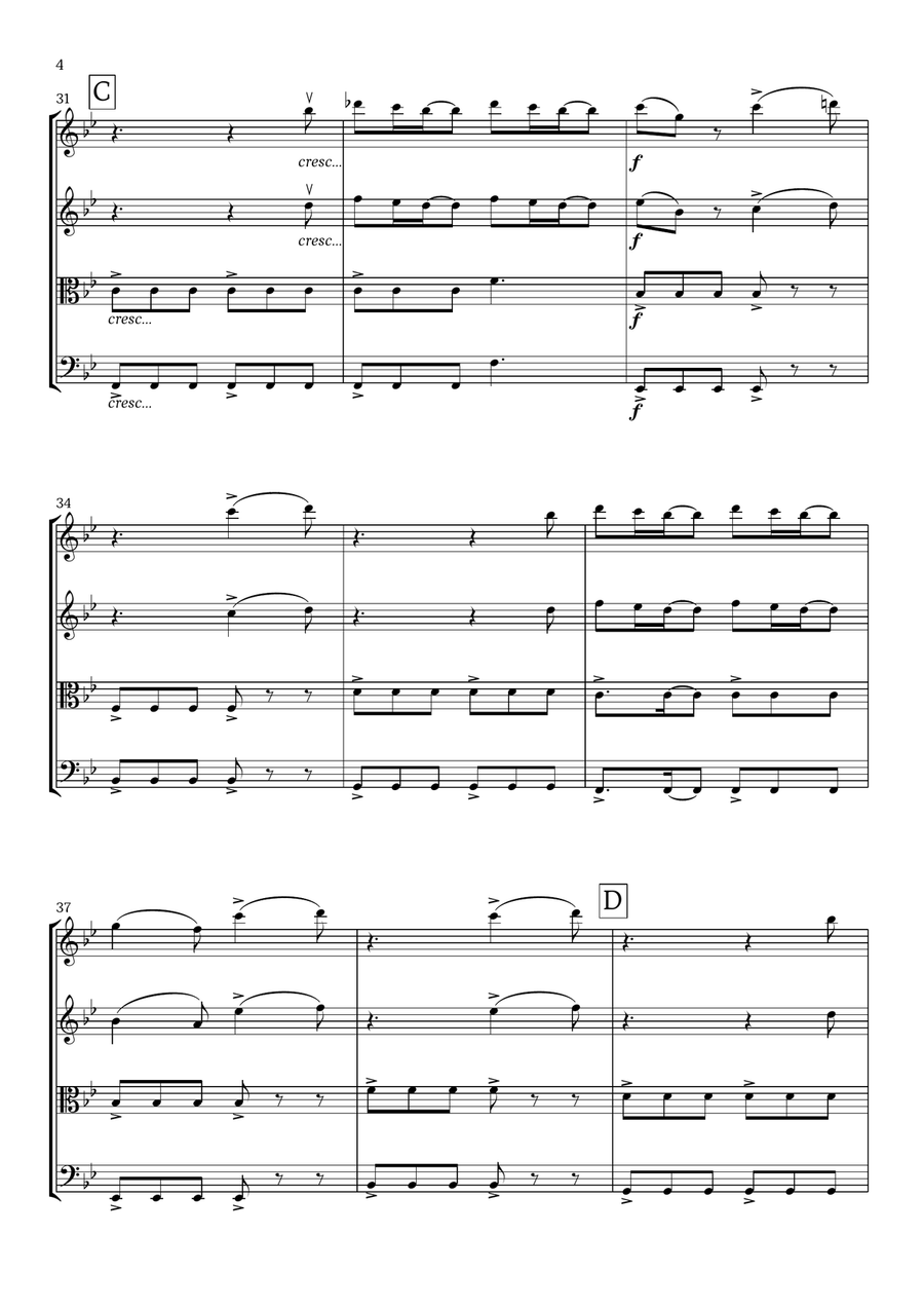 Beautiful Things String Quartet scores gallery preview page 4