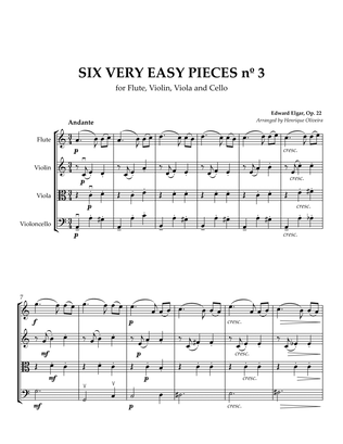 Book cover for Six Very Easy Pieces nº 3 (Andante) - For Flute, Violin, Viola and Cello