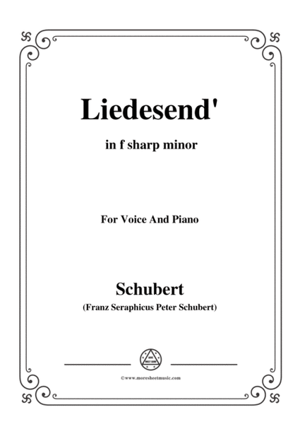 Schubert-Liedesend’,in f sharp minor,for Voice and Piano image number null