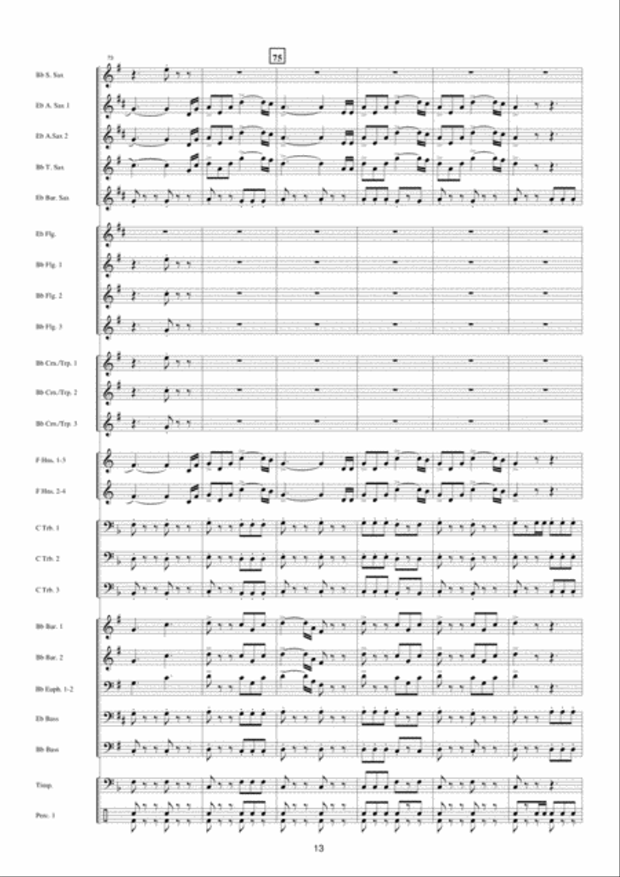 Hail Nero - Triumphal March (From Quo Vadis) Fanfare Band scores gallery preview page 14