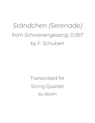 Book cover for Schubert: Ständchen (Serenade) - String Quartet