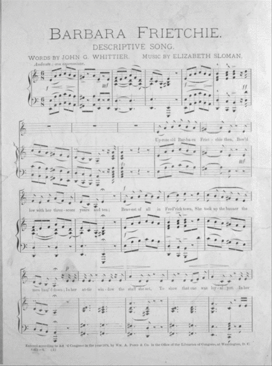Barbara Frietchie Voice scores gallery preview page 2