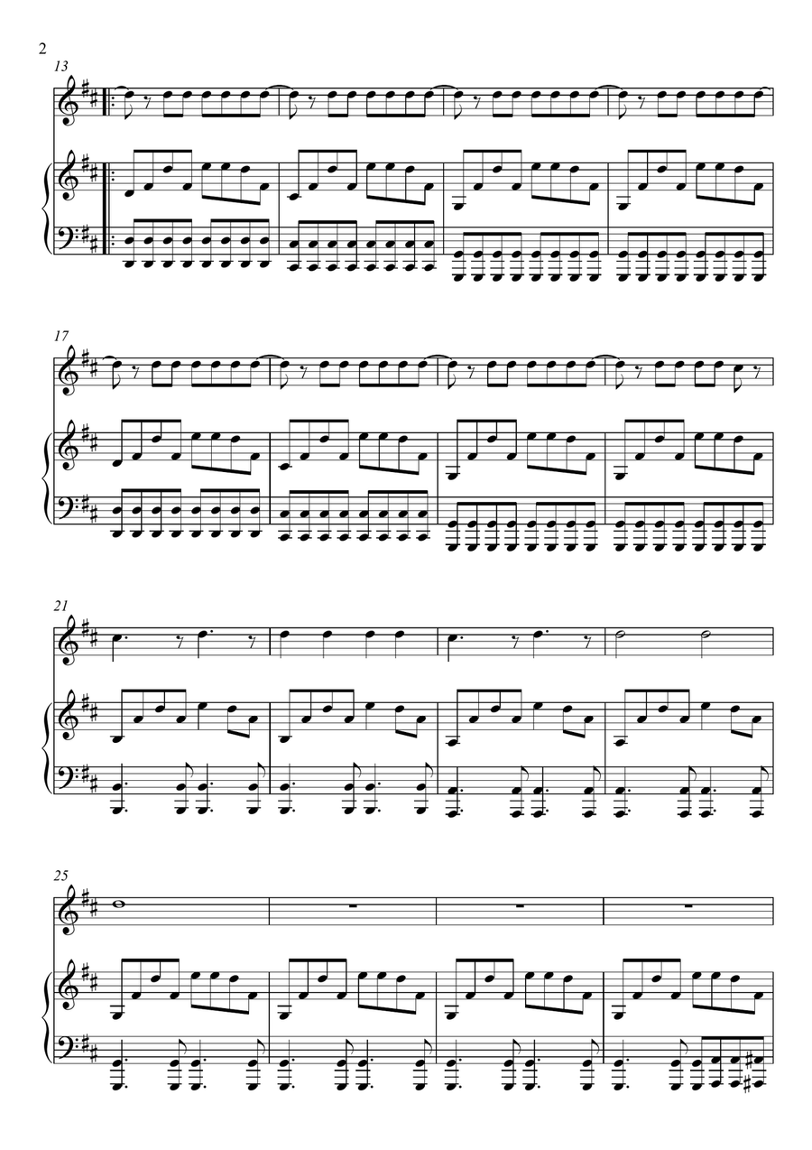 Mr. Brightside Flute Solo scores gallery preview page 5
