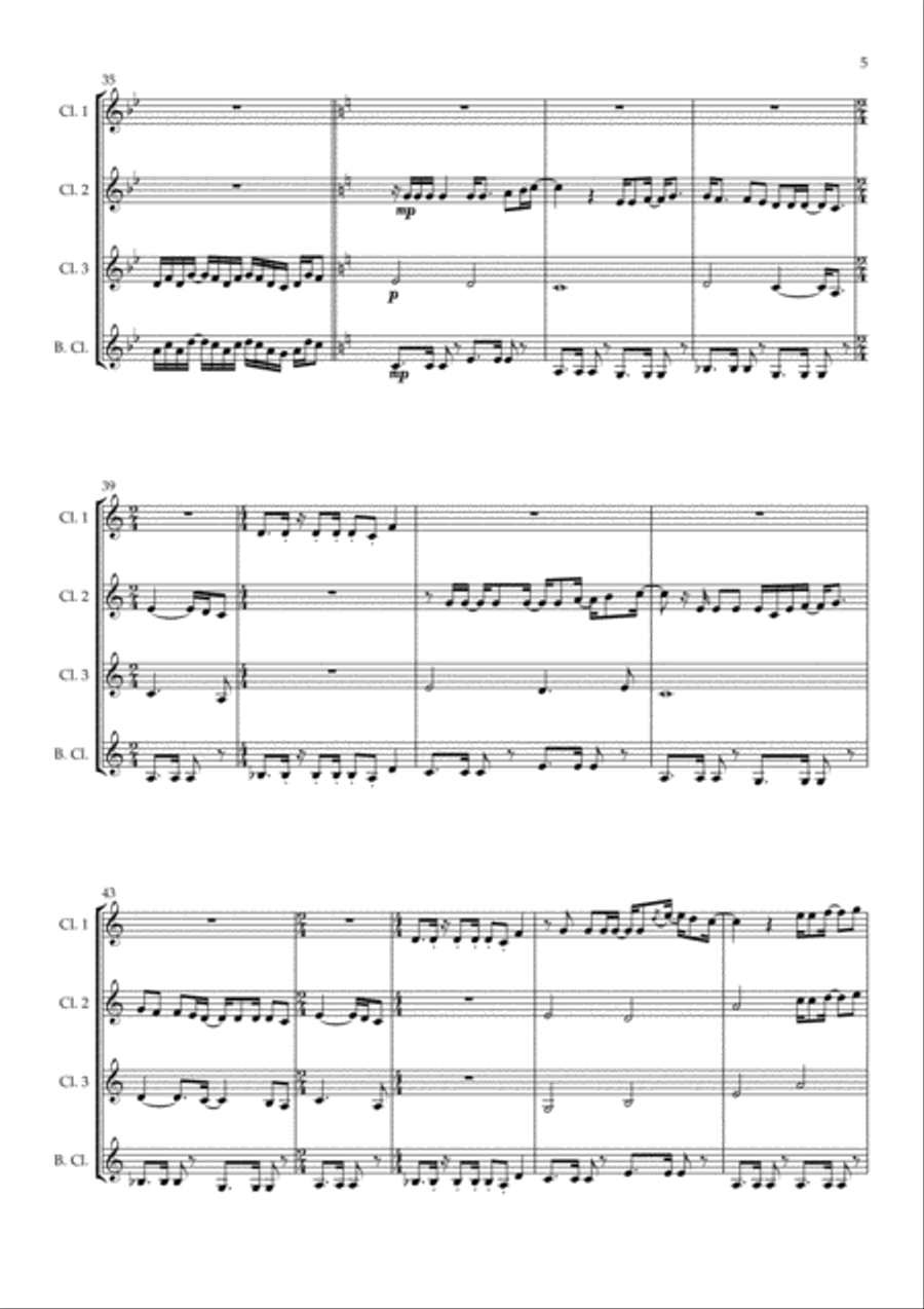 Africa Africa Woodwind Quartet scores gallery preview page 5