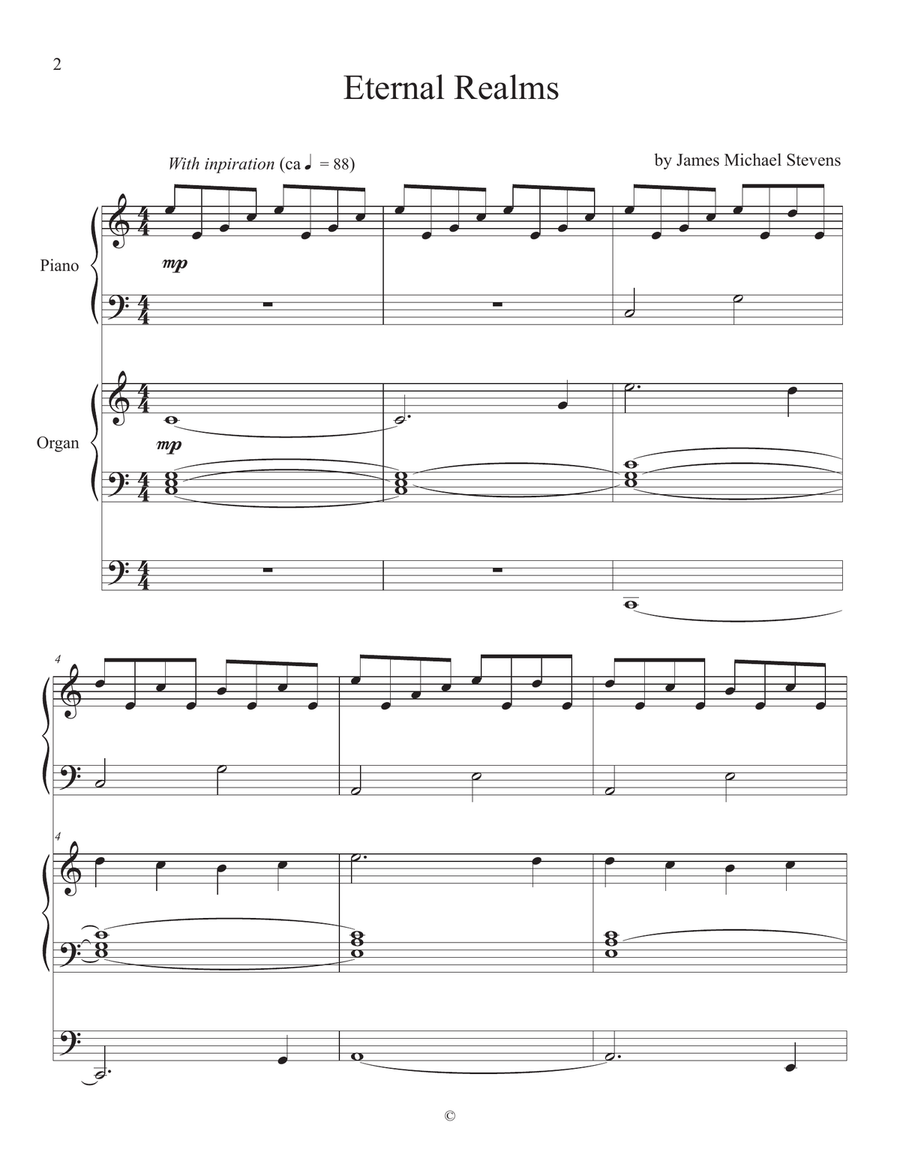 Eternal Realms - Piano & Organ Eternal Realms - Piano & Organ Piano scores gallery preview page 2