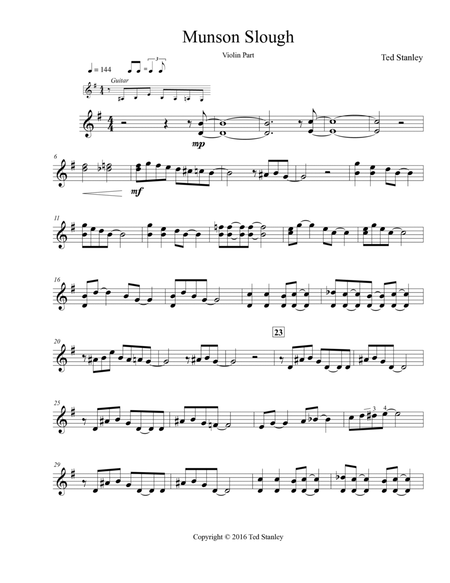 Munson Slough - Optional Violin Part