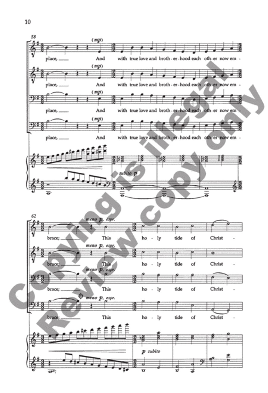 A Christmas Garland A Christmas Garland TTBB scores gallery preview page 10