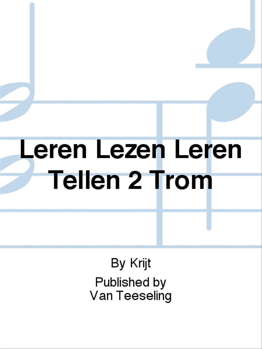 Leren Lezen Leren Tellen 2 Trom Percussion scores gallery preview page 1
