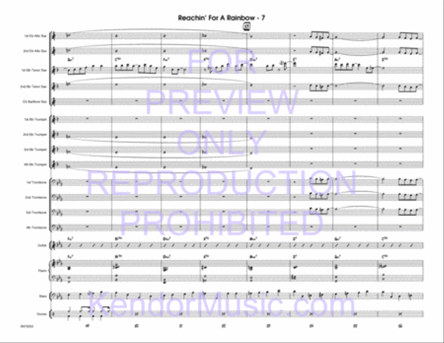 Reachin' For A Rainbow (Full Score) Jazz Ensemble scores gallery preview page 8