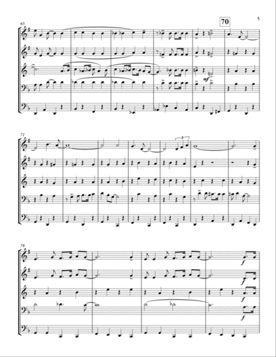 Volare Volare Brass Ensemble scores gallery preview page 5
