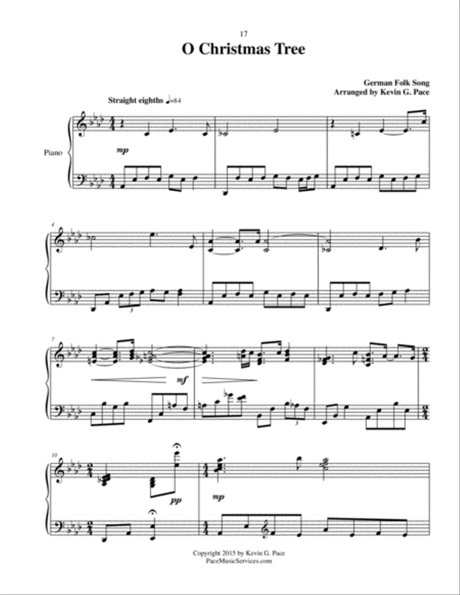 O Christmas Tree - Advanced Piano Solo Piano Solo scores gallery preview page 2