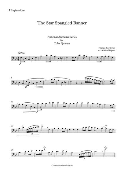 "The Star Spangled Banner" Tuba Quartet arr. Adrian Wagner image number null