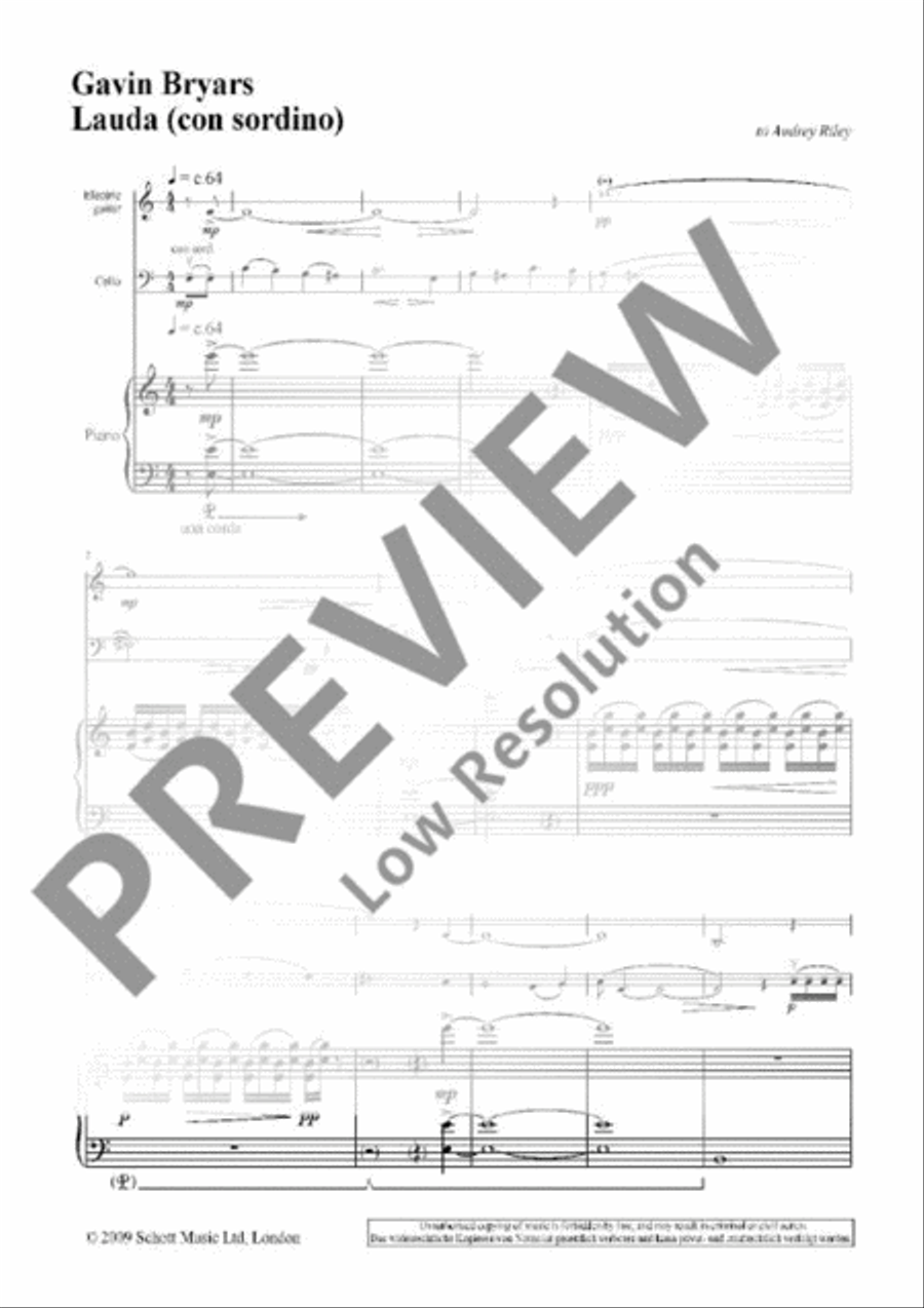 Lauda (con Sordino) Lauda (con Sordino) Cello scores gallery preview page 2