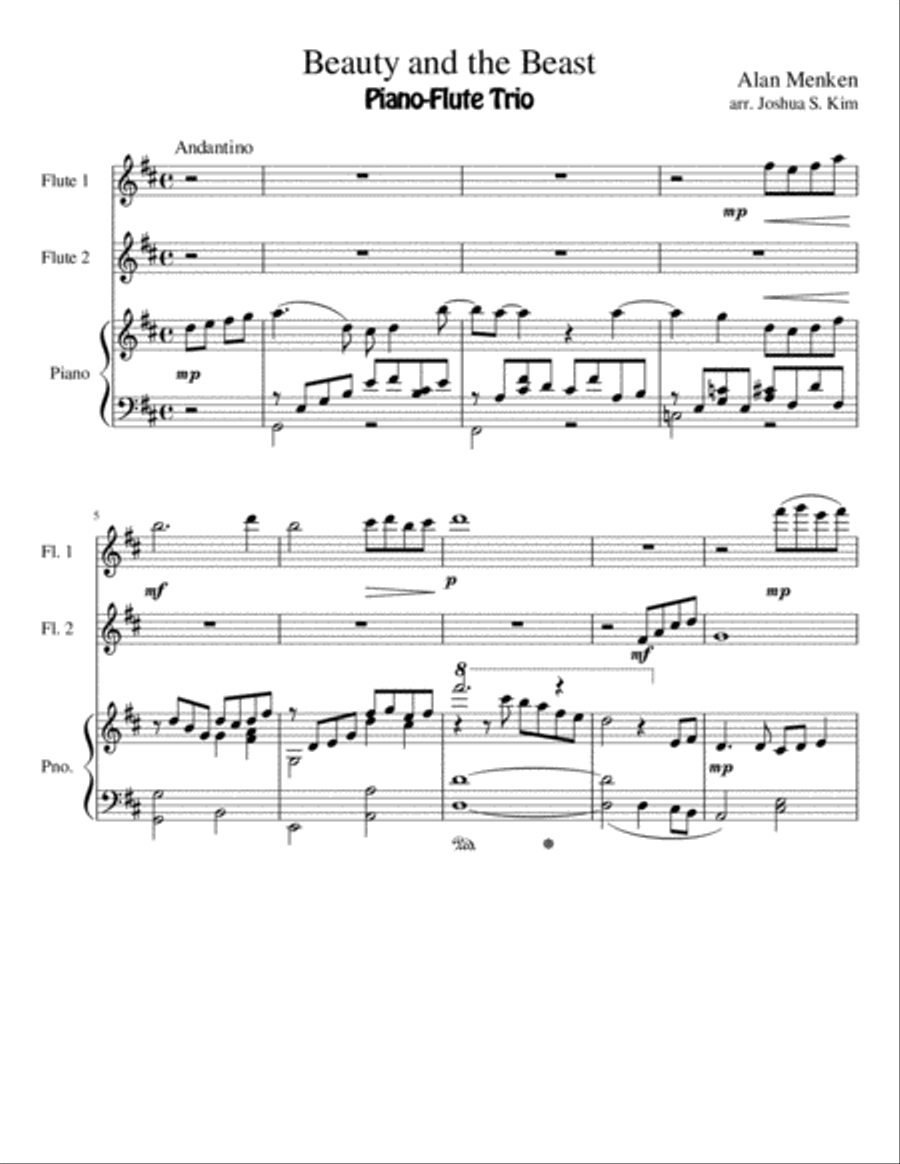 Beauty And The Beast Small Ensemble scores gallery preview page 3