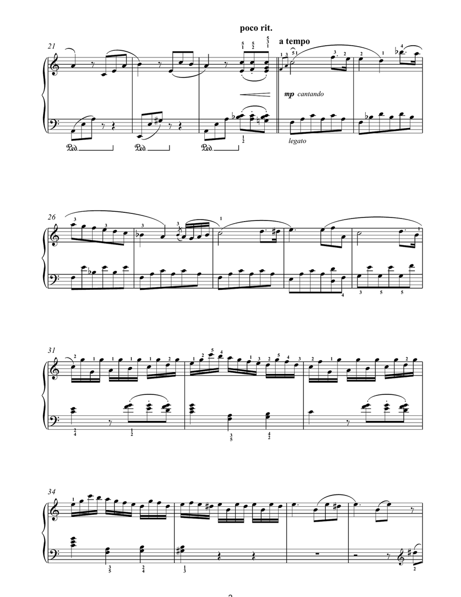 Fur Elise (arr. Jack Long) Piano Solo scores gallery preview page 2