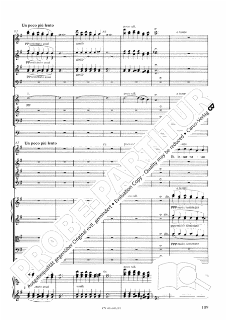 Mass in A Major (2 versions) STB scores gallery preview page 120