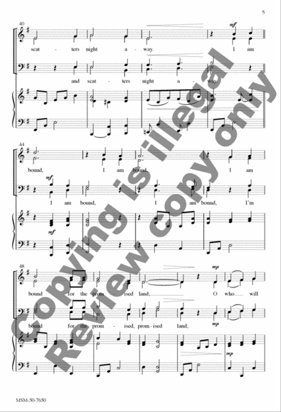 Promised Land 4-Part scores gallery preview page 5