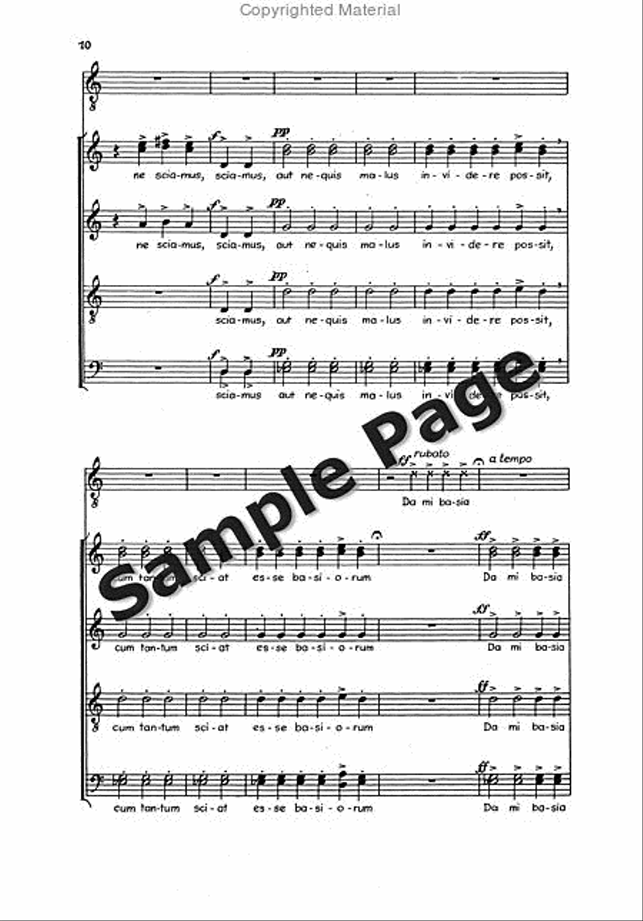 4 A Cappella Choruses 4-Part scores gallery preview page 10