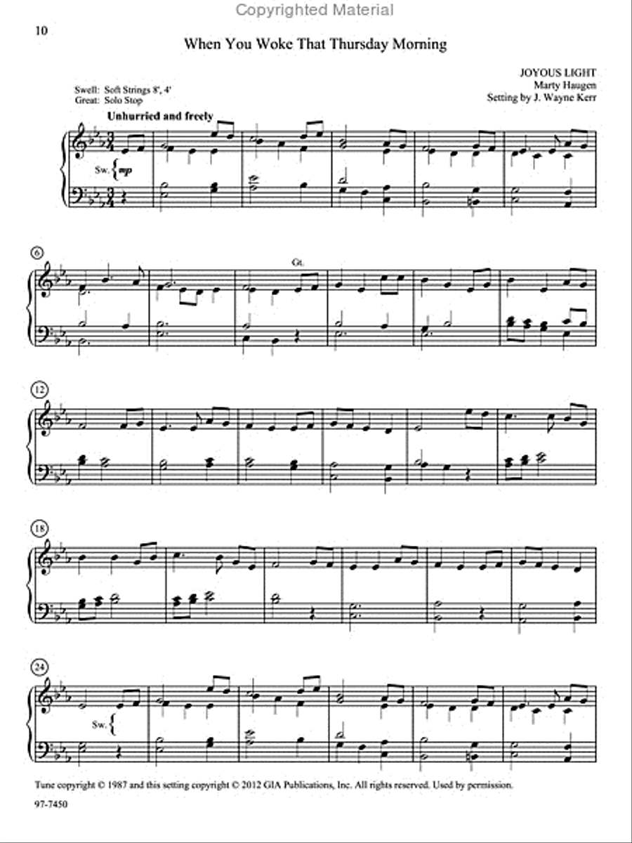 Were You There: Easy Hymn Preludes for Palm Sunday, Holy Week, and Easter Organ scores gallery preview page 5