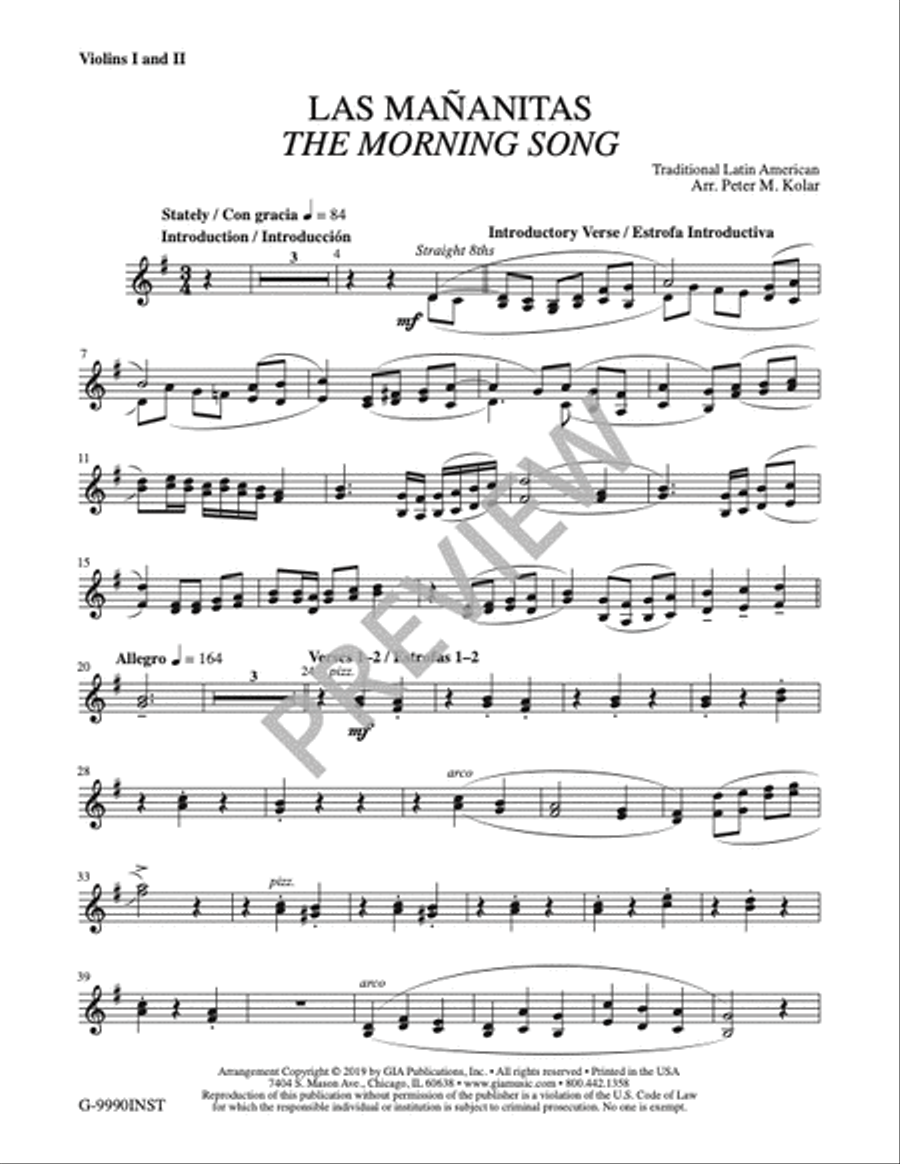 Las Mañanitas / The Morning Song - Instrument edition Trumpet scores gallery preview page 8