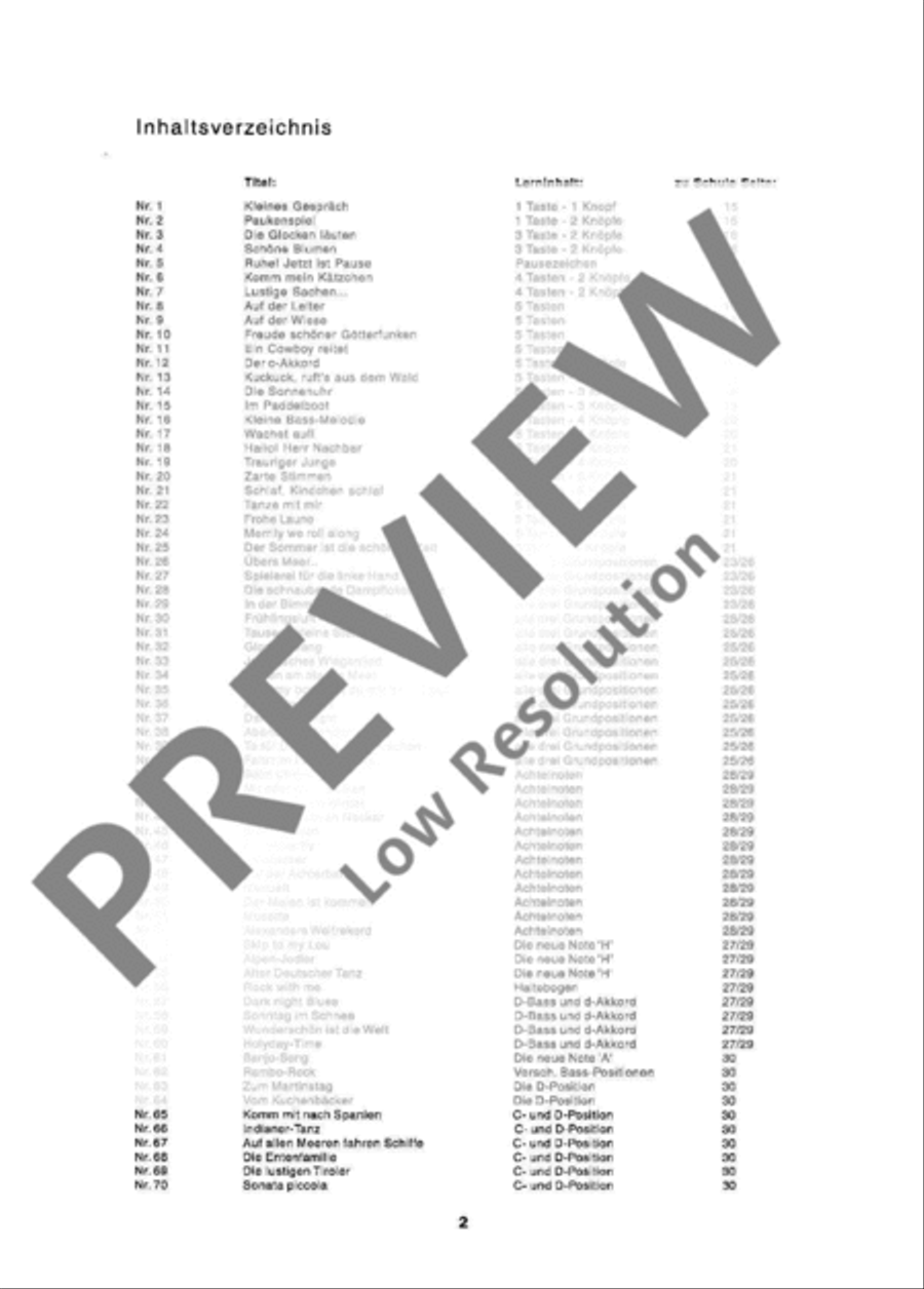 Akkordeon spielen Accordion scores gallery preview page 3