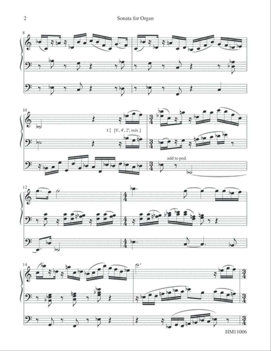 Sonata for Organ Organ Solo scores gallery preview page 4