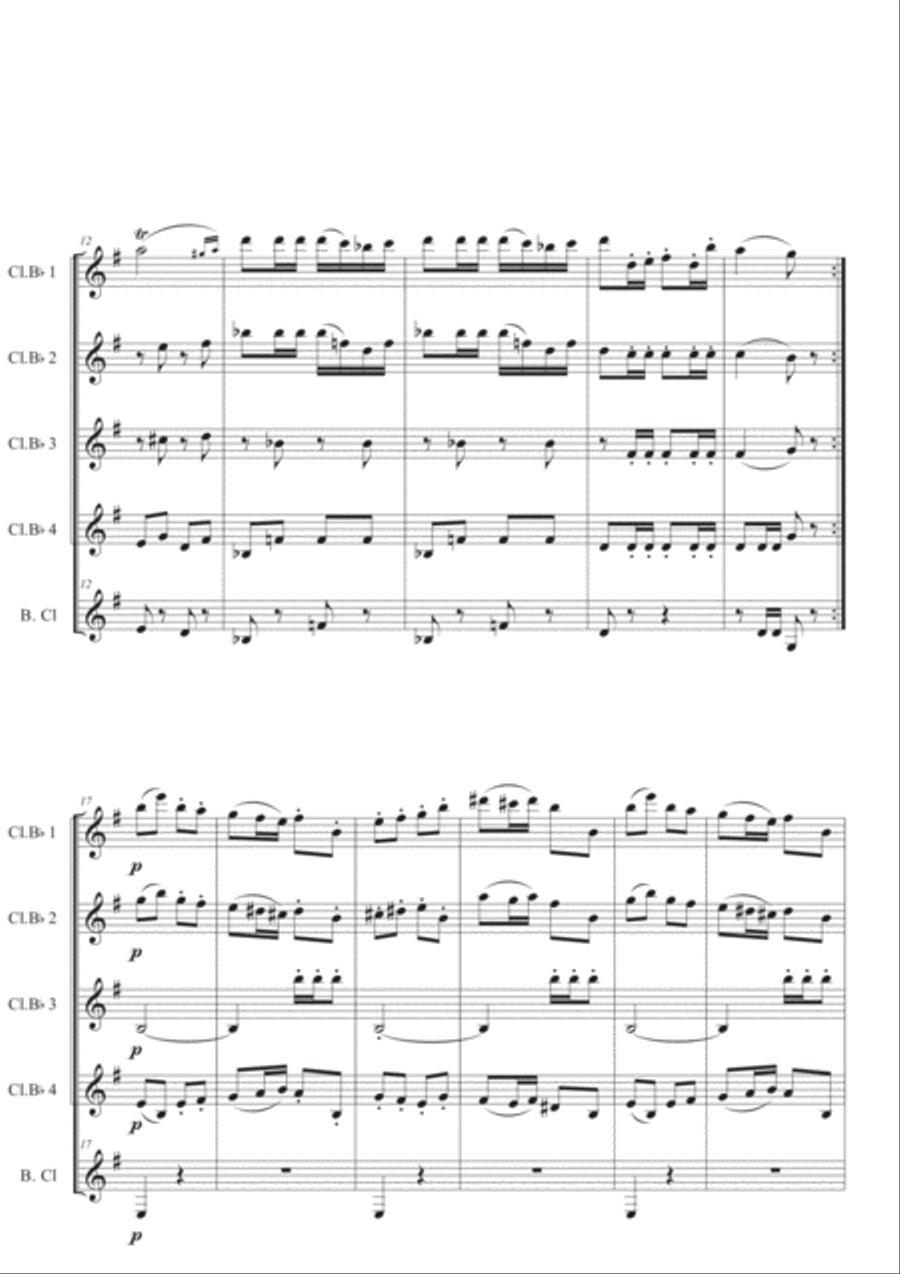 CARMEN - Prélude for Clarinet Quintet ( Clarinet Choir ) CARMEN - Prélude for Clarinet Quintet ( Clarinet Choir ) Clarinet Quintet scores gallery preview page 2