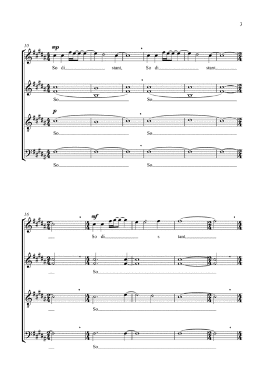 Evening Snow 4-Part scores gallery preview page 3