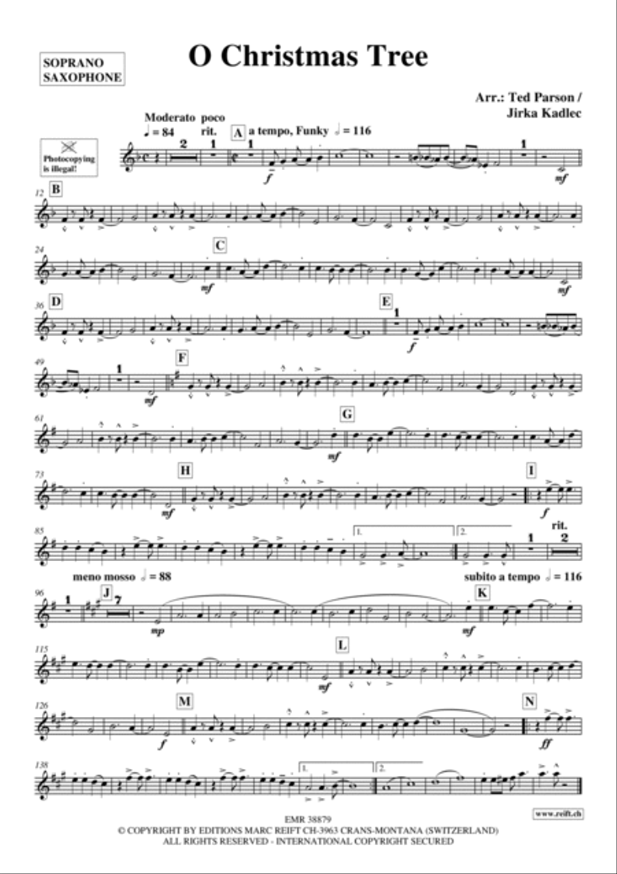 O Christmas Tree Soprano Saxophone scores gallery preview page 2