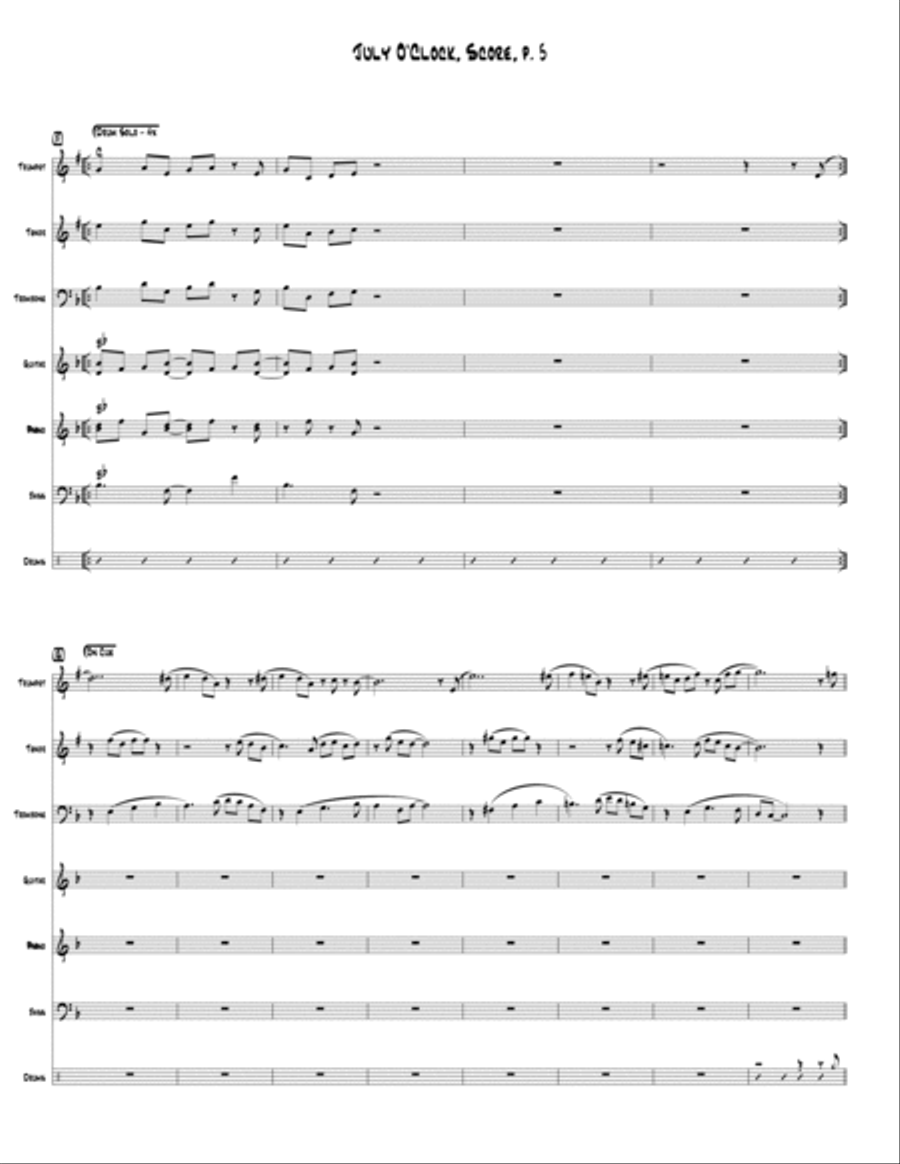 July O'Clock Jazz Ensemble scores gallery preview page 5