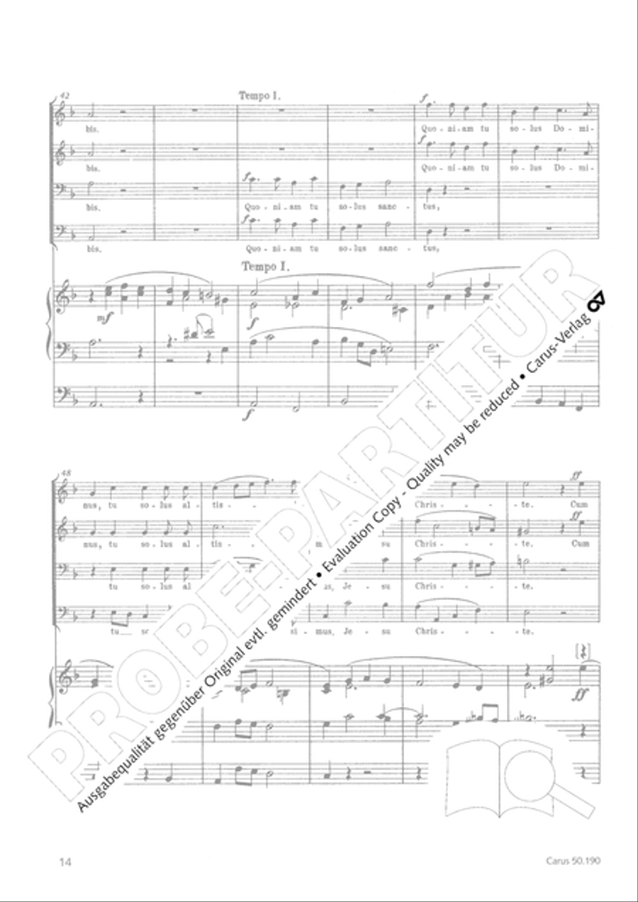Mass in F major TTBB scores gallery preview page 14